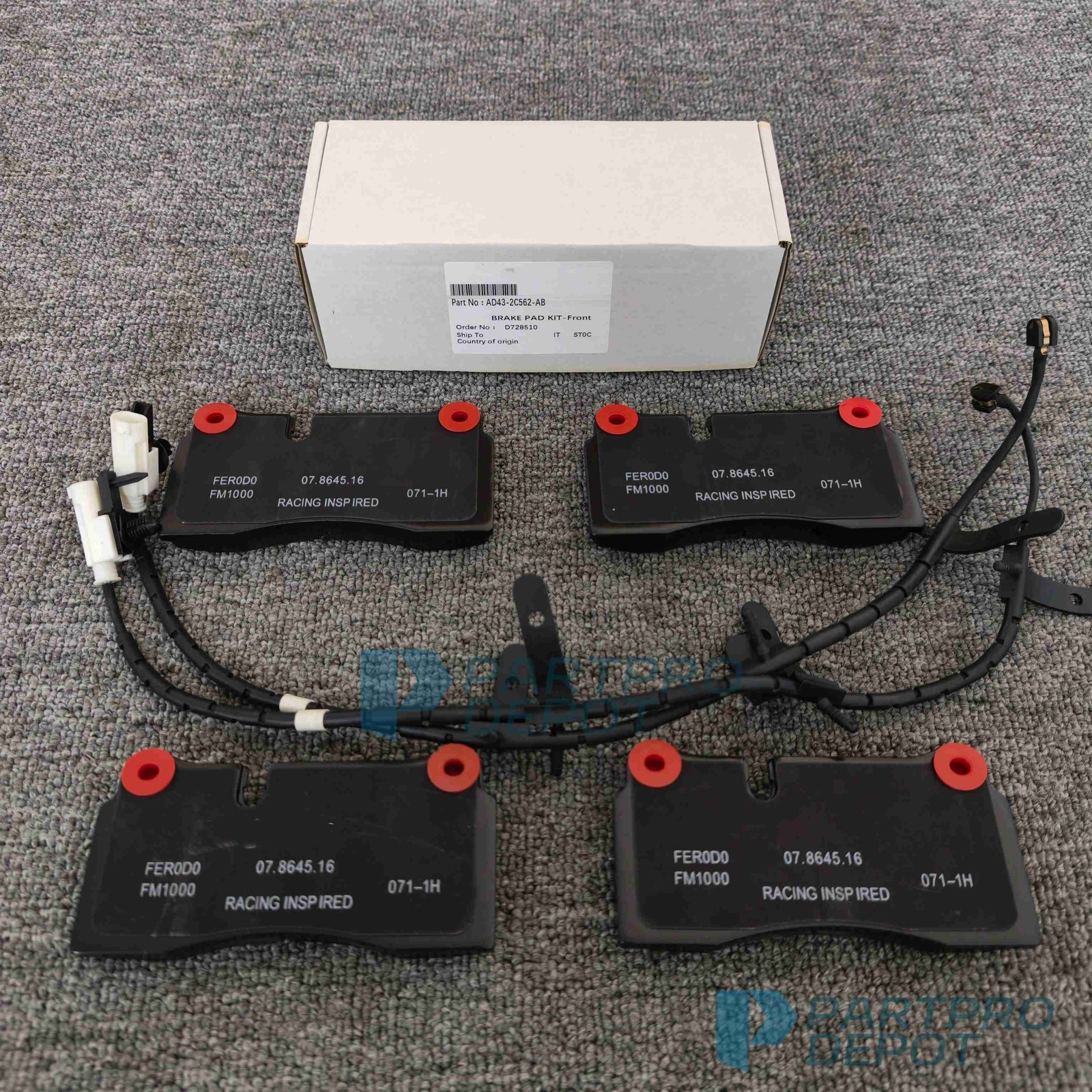 Rear Brake Pad Kit Fits For Aston Martin Rapide AD43-2C562-AA + FREE SENSOR US