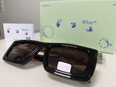 Off White Jacob Sonnenbrille Sunglasses OERI043 6064 Havana Neuwertig