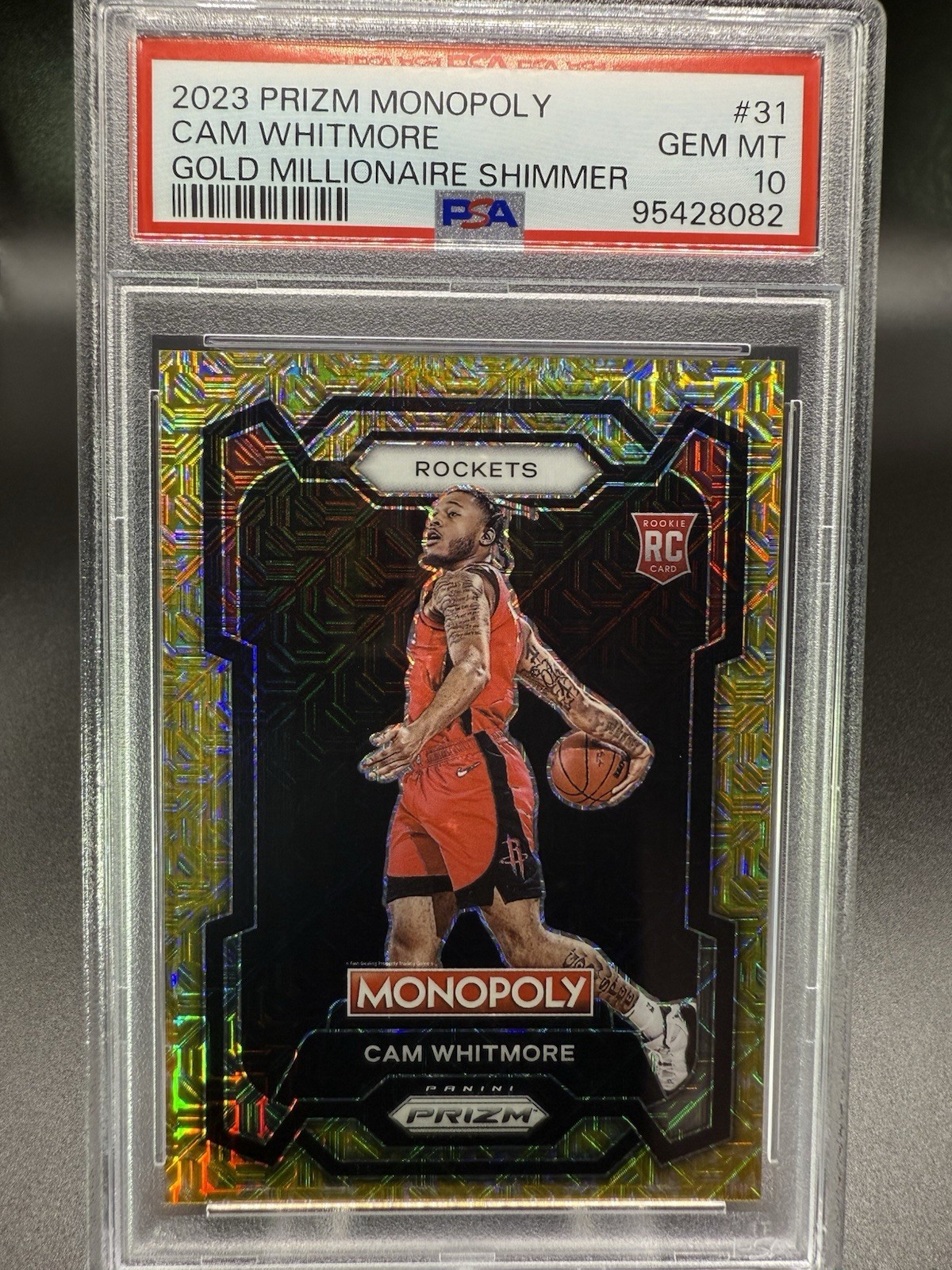 🏀🔥2023 Prizm Monopoly  Cam Whitmore (RC) Gold Millionaire  /500 PSA 10🔥🏀