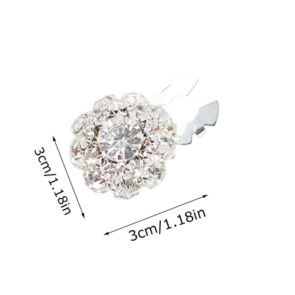 Fundas de botones para mujer Camisa de diamantes de imitación brillantes Clips de botones 2x Camisa Foto 2 de 4