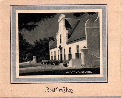 Vintage CHRISTMAS NEW YEAR CARD from Groot Constantia South Africa Wartime T315