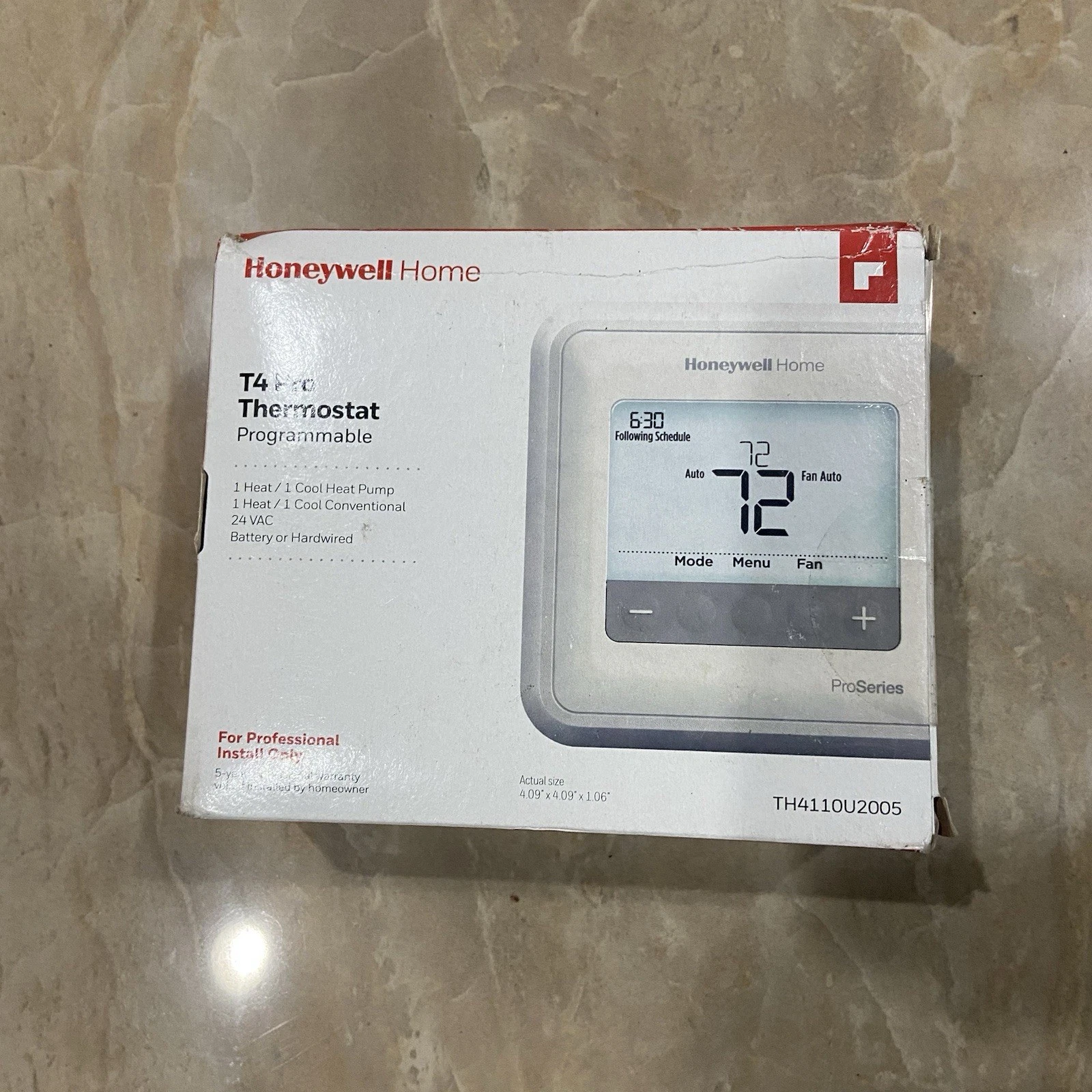 Honeywell Home T4 Pro Thermostat Programmable TH411OU2005 Pro Series