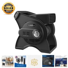 Compact 12'' High Velocity Fan with Grounded Outlets - Ideal for DIY Projects