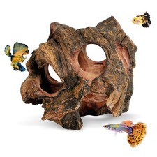 Betta Fish Cave Natural Wood Betta Fish Hideout for Aquarium Fish Tank Decora...
