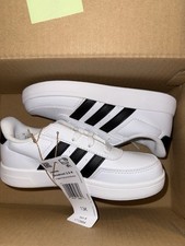 adidas Breaknet 2.0 K White/Black Unisex Kids Athletic Sneakers Shoes US 13K, 3