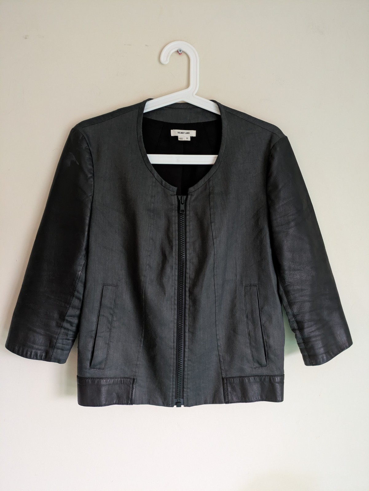 Rare Helmut Lang Women's Lamb Leather Jacket, Size M, Good Condition