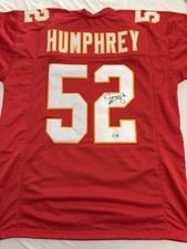 Creed Humphrey Signed Kansas City Chiefs Custom XL Jersey Beckett COA