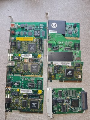 10x Netzwerkkarten & Modems Konvolut PCI ISA 3Com HP Vintage Retro   ungetestet