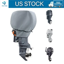 1200D Heavy Duty Waterproof Outboard Motor Cover,Boat Engine Hood For 25-50 HP