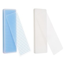 40Pcs 5.9 x 2" Washi Tape Cards with Arc Corner for Home, Blue/Blank