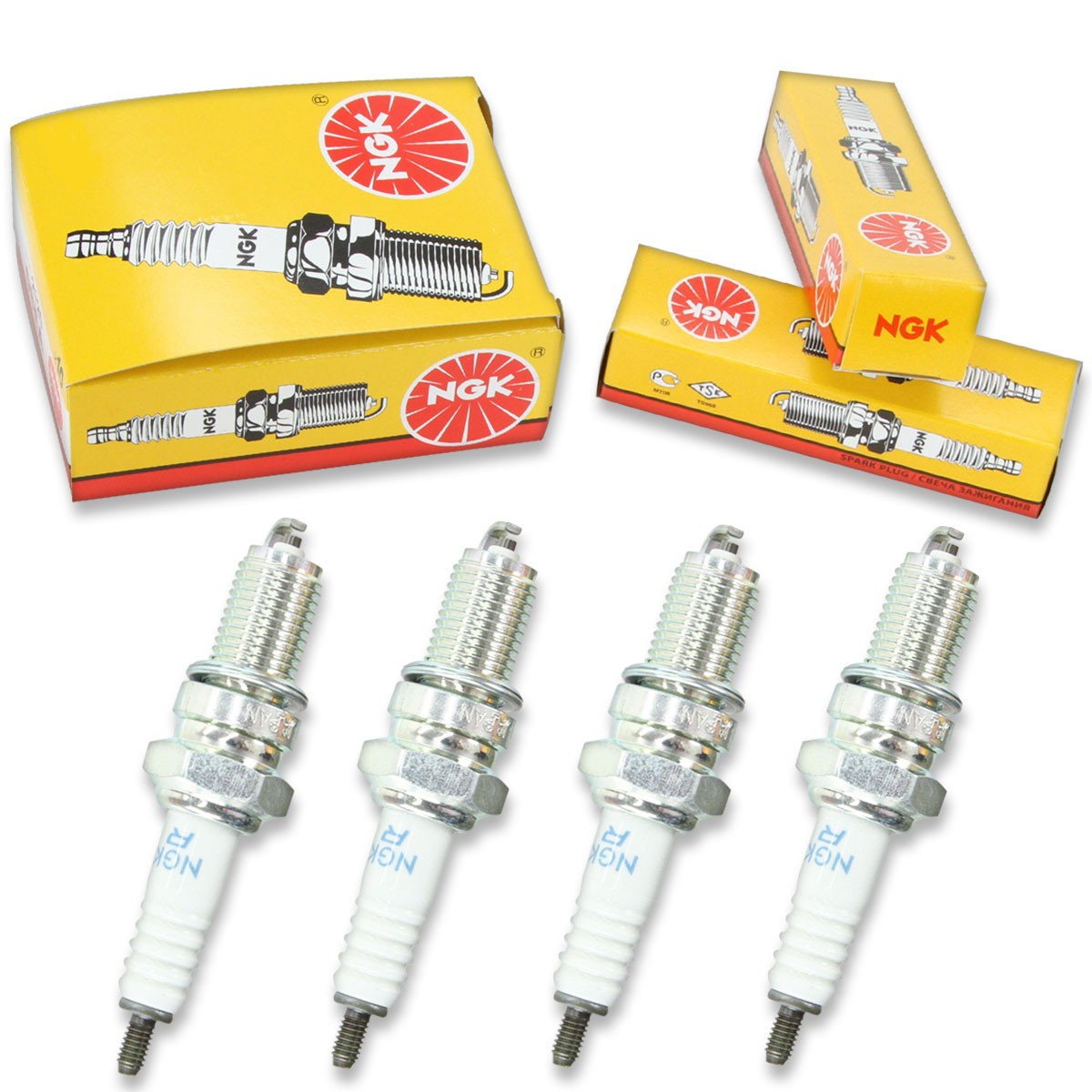 4pcs 1986 Kawasaki ZG1200 Voyager XII NGK Standard Spark Plugs 1164cc 71ci lm