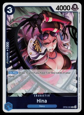 Hina OP05-050 Rare Awakening of the New Era One Piece Near Mint