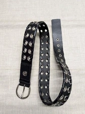 MICHAEL KORS leather belt STUDDED riveted 34 black