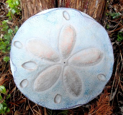 Sand dollar stepping stone mold concrete plaster casting mould 12'' x 2'' thick