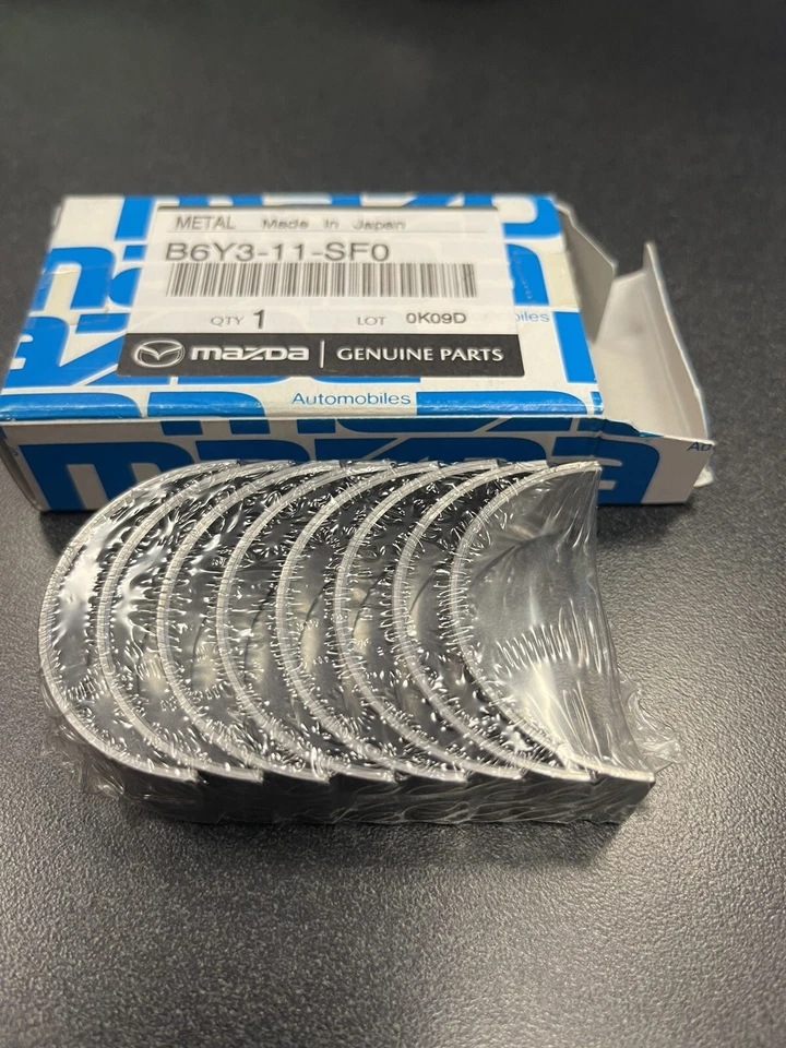 Rodamientos de varilla de motor para Mazda Miata (piezas originales). Número de pieza # B6Y3-11-SF0 Foto 2 de 3