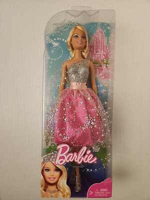 2009 Barbie Princess Party Doll Pink Glitter Dress R6390 R6391 | eBay