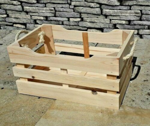 Espositore casse decorative in pino di recupero maniglie in corda - fatto a mano - Foto 13 di 24
