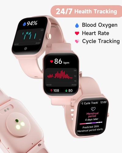 1.95'' Smart Watch for Women/Men, Fitness Tracker with Answer/Make Calls IOS - Photo 3 sur 19