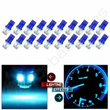 20Pcs Ice Blue T10 Wedge 5SMD 5050 LED Light bulbs W5W 2825 158 192 168 194 12V