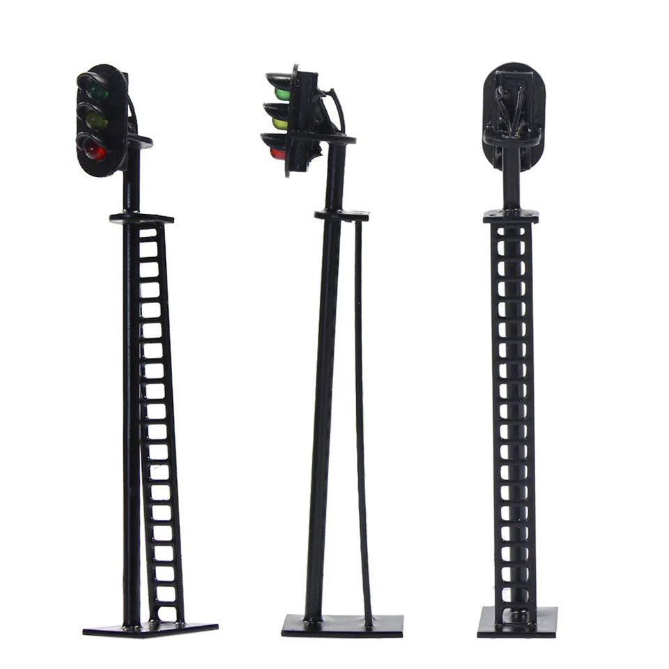 5pcs Model Railway 1:76 Block Signals G/Y/R OO Scale 8.2cm 12V Led JTD02 - Image 4 of 4