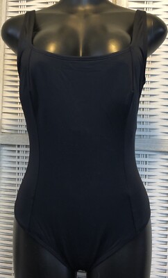 NWT Cupshe Womens One Piece Swimsuit Size Large Black Lace up Back