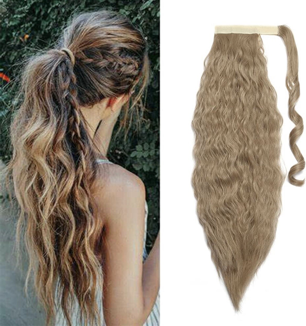 SEGO Coda Capelli Ricci afro Pinza Coda di Cavallo Fascia Unica Ponytail