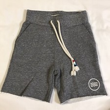 Sol Angeles Sweat Shorts Boys 4T Gray Pockets Drawstring Elastic Waist Cut Off