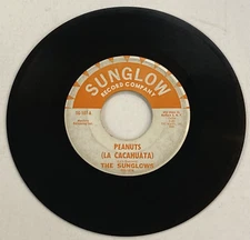 THE SUNGLOWS 45 RPM Record Sunglow SG-107 Peanuts (La Cacahuata)/Happy Hippo