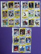 3 - 1997 SPORTS ILLUSTRATED FOR KIDS - UNCUT CARD SHEETS - MANY DIFFERENT SPORTS