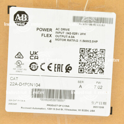 22A-D4P0N104 AB PowerFlex 4- 1.5 kW (2 HP) AC Drive Spot Goods Brand New in Box!