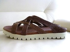 Camel Active Zehentrenner Fußbett-Pantoletten Echtleder Braun Gr.38G✅NEU NP 100€