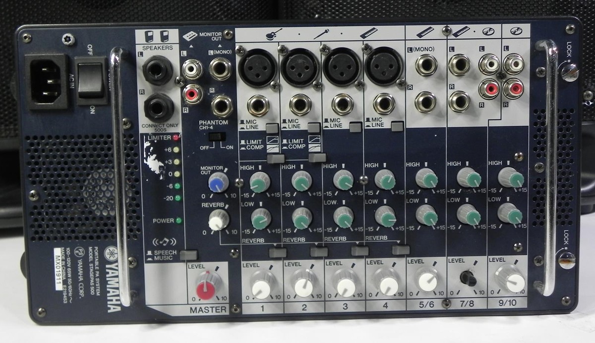 Yamaha Stagepas 500s Portable PA System 2 Speakers & AMP *1