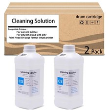 2 Pack 1000ML Eco Solvent Ink Cleaning Solution Compatible for Solvent Printer