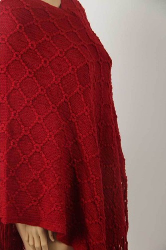 Women Poncho Stole Cape Shrug Wrap Shawl Jacket Jumper Sweater Cardigan Top Coat - Picture 14 of 27