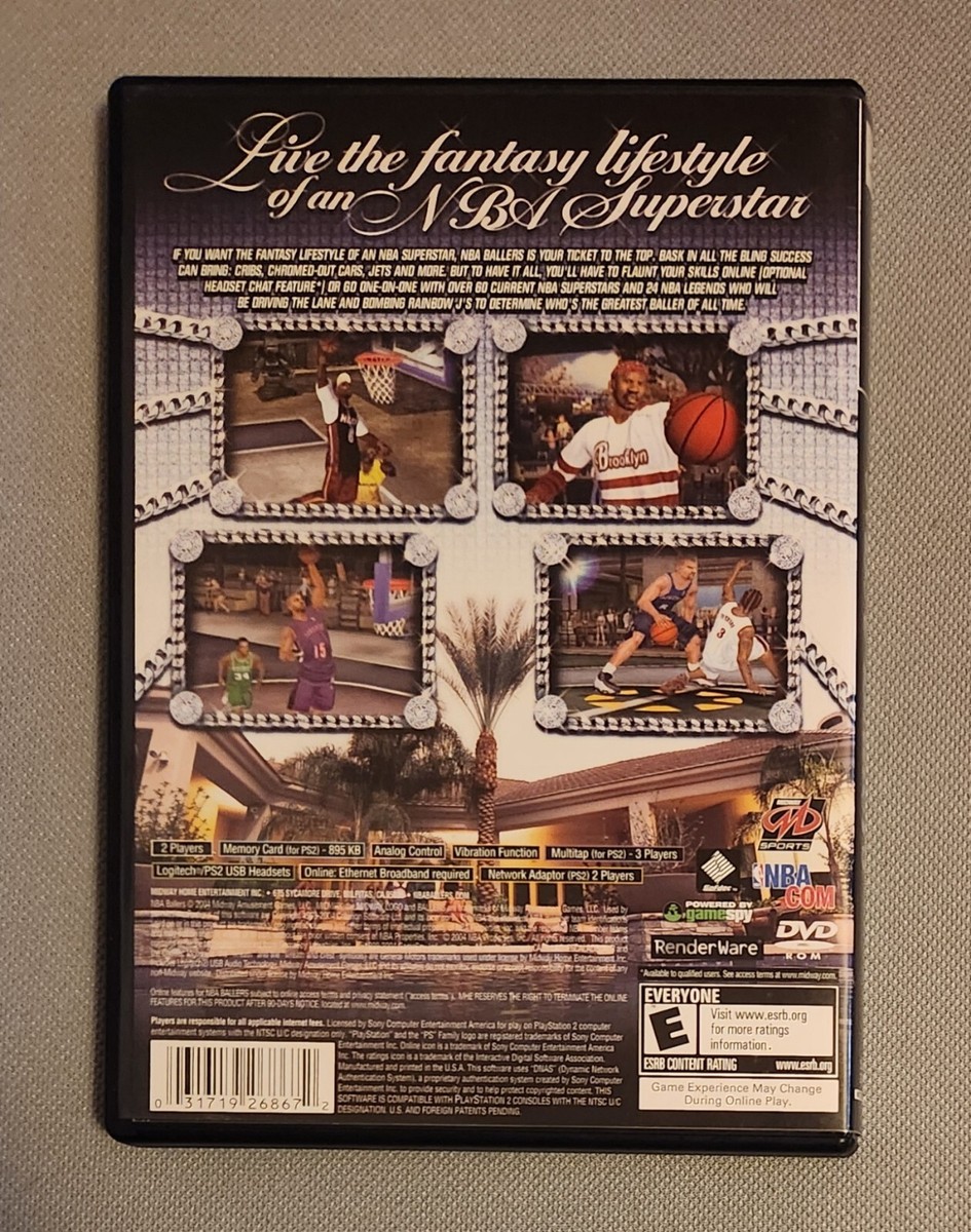 NBA Ballers - Sony PlayStation 2 - PS2 - Black Label