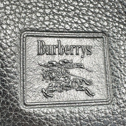 Burberrys Nova Check Drawstring Bag Leather Black Auth #A445 - Picture 20 of 24