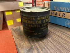 Vintage Grease Aircraft Mineral Oil & Soap 1 Pound Unopened Military Can