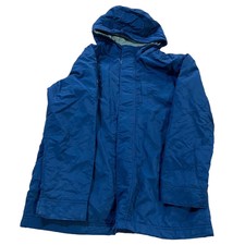 Vintage Quiksilver Windbreaker Fleece Lined Jacket Womens Large L Blue Parka 920