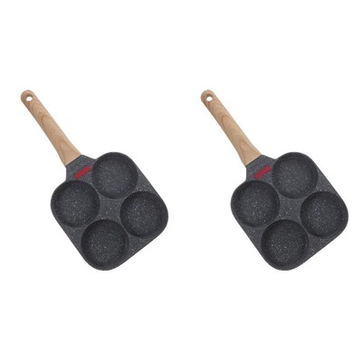 2 Pieces Omelettpfanne Mit Vier Löchern Kocher Mini-Herd Bratpfanne 4