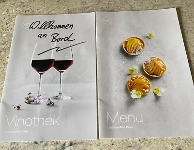 Lufthansa First Class Menu and Wine List