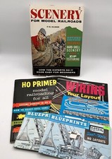 Vintage Lot of 5 HO Model Train Layout Scenery Blueprint Books /b