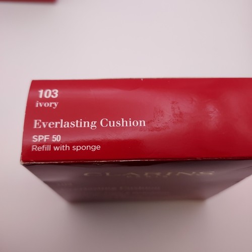 LOT OF 2 Clarins Everlasting Cushion Foundation Refill 103 IVORY SPF 50 Sealed - Picture 2 of 5