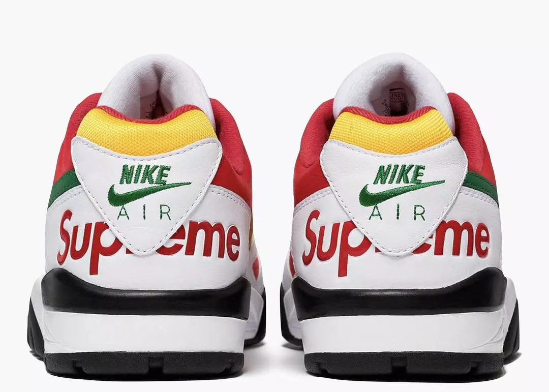Nike Cross Trainer Low Supreme blanc jaune rouge taille UK 9,00 NEUF