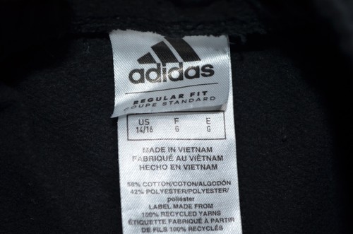 Adidas Pants Youth Large 14-16 Black Joggers Track Pockets Logo Tapered Boys L - Picture 3 of 7