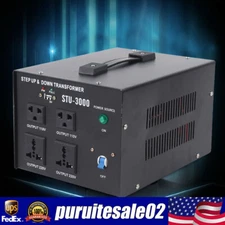 Heavy Duty 3000W Voltage 220V-110V 110V-220V Step Up/ Down Transformer Converter