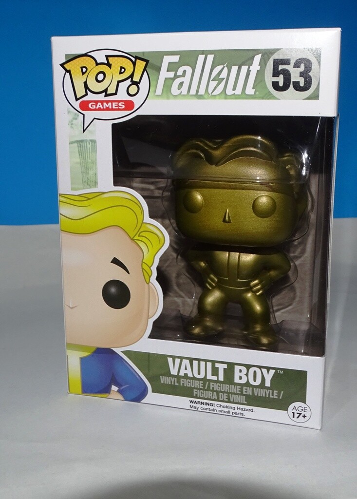 En Oferta Funko Pop ! Fallout - Vault Boy #53 Gold Version 2016 + P/Prot