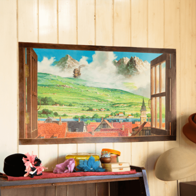 GHIBLI MITAKA Art Museum Howl's moving castle Original Window Wall