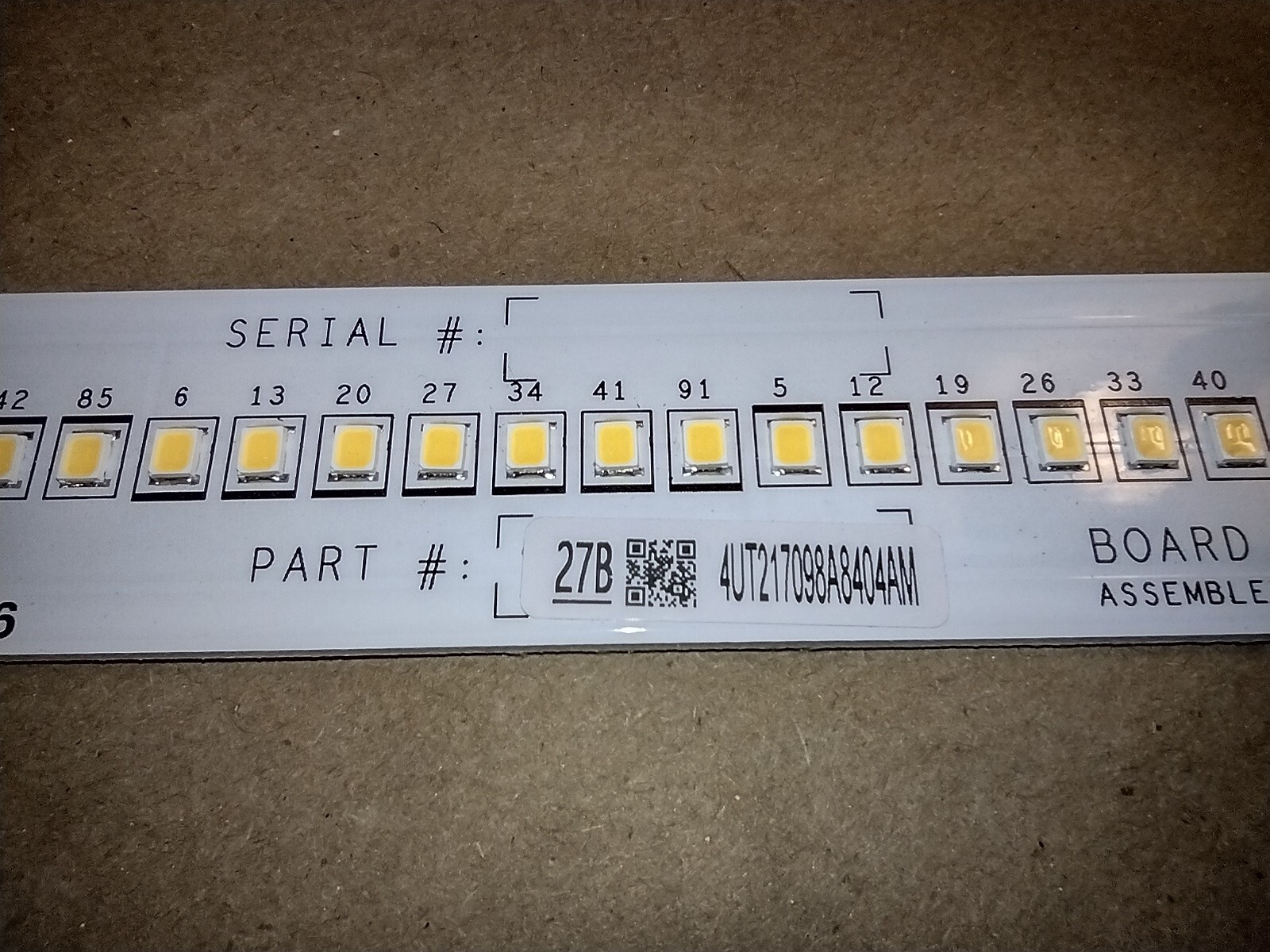 4UT217098A8404AM LED Light Strip, 40VDC, 21.75