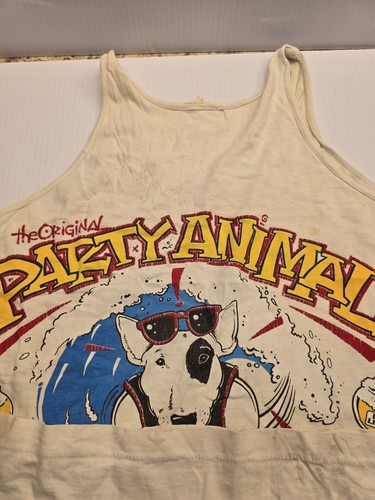 Vintage 1987 Spuds Mackenzie Tank Top , Gen X Lives, Man Cave, Framed Memory - Picture 4 of 10