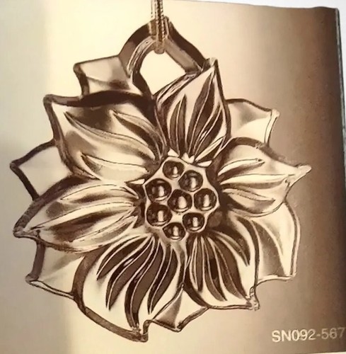 Vintage Mikasa Crystal  Poinsettia Ornament Joyous Collection #SN092/567 Germany - Bild 7 von 12